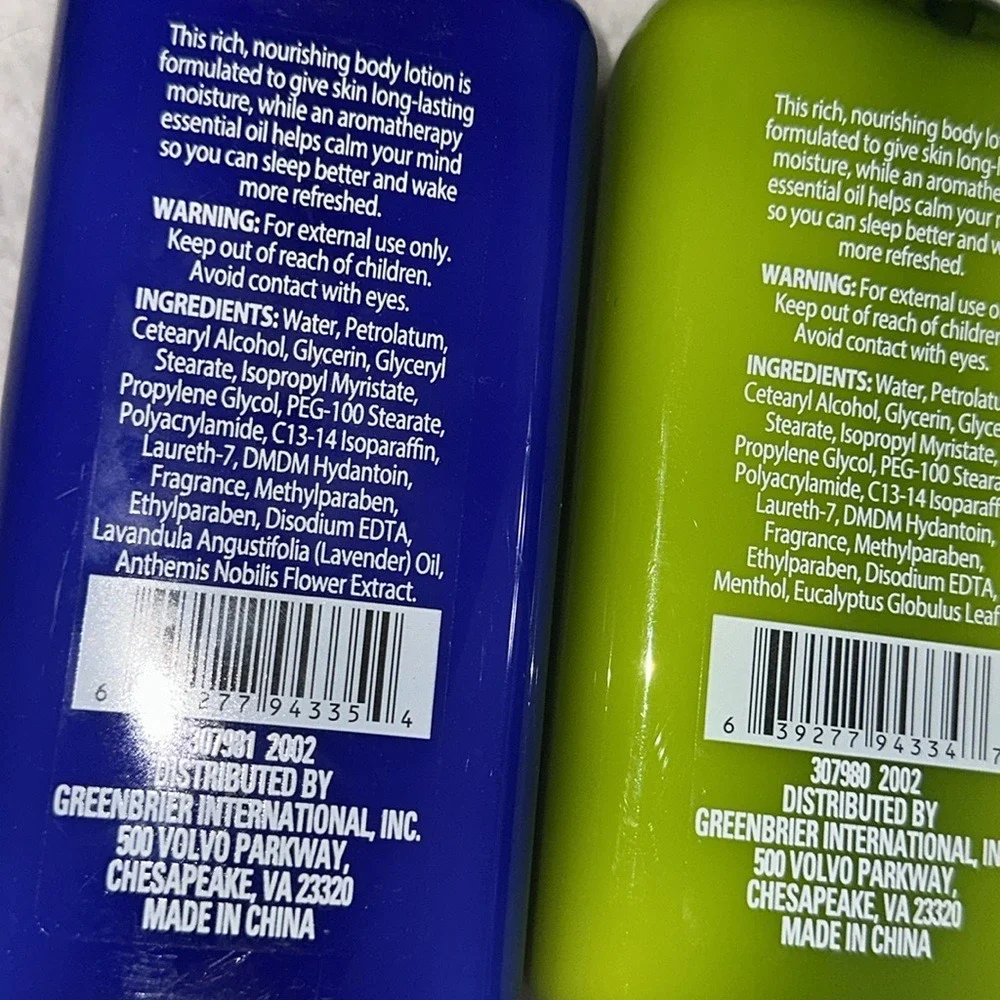 April Bath & Shower Aromatherapy Body Lotion Set Slumber Relax Lavender Mint